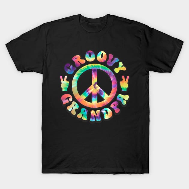 Groovy Grandpa Retro Tie Dye T-Shirt by FloraLi